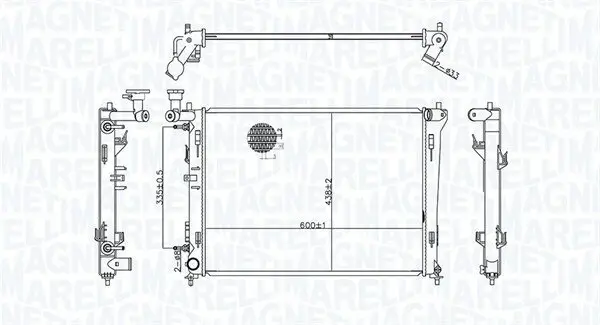 Kühler, Motorkühlung MAGNETI MARELLI 350213176600