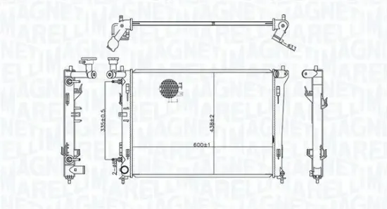 Kühler, Motorkühlung MAGNETI MARELLI 350213176600 Bild Kühler, Motorkühlung MAGNETI MARELLI 350213176600