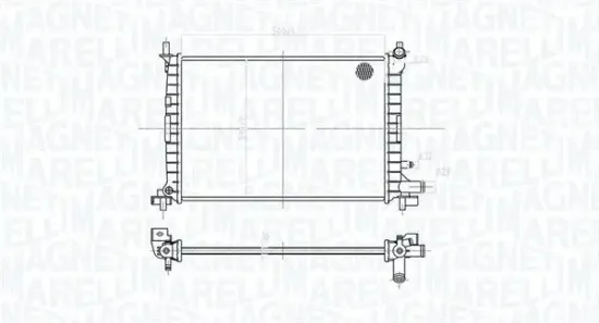 Kühler, Motorkühlung MAGNETI MARELLI 350213176900 Bild Kühler, Motorkühlung MAGNETI MARELLI 350213176900