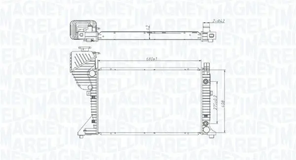 Kühler, Motorkühlung MAGNETI MARELLI 350213177500