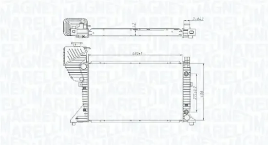 Kühler, Motorkühlung MAGNETI MARELLI 350213177500 Bild Kühler, Motorkühlung MAGNETI MARELLI 350213177500