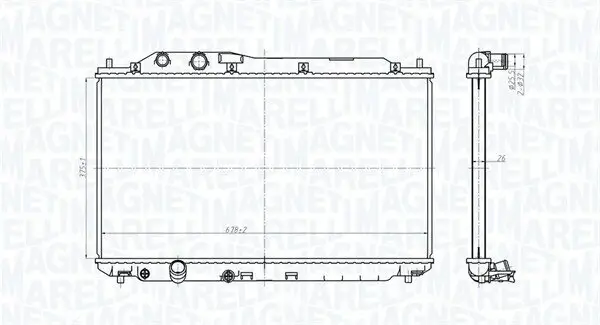 Kühler, Motorkühlung MAGNETI MARELLI 350213178700