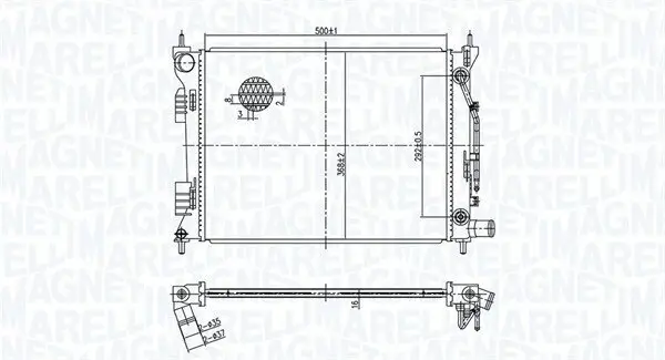 Kühler, Motorkühlung MAGNETI MARELLI 350213179400