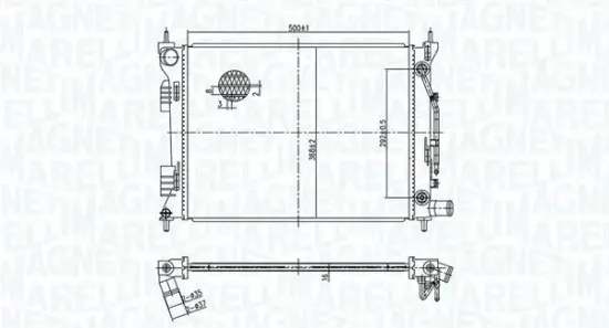 Kühler, Motorkühlung MAGNETI MARELLI 350213179400 Bild Kühler, Motorkühlung MAGNETI MARELLI 350213179400