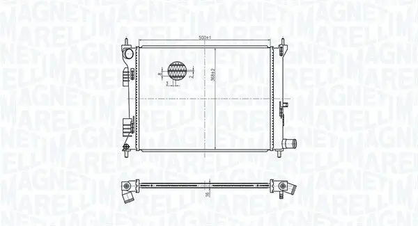 Kühler, Motorkühlung MAGNETI MARELLI 350213179500