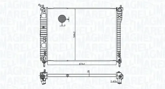 Kühler, Motorkühlung MAGNETI MARELLI 350213179800 Bild Kühler, Motorkühlung MAGNETI MARELLI 350213179800