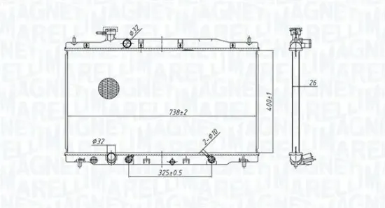 Kühler, Motorkühlung MAGNETI MARELLI 350213179900 Bild Kühler, Motorkühlung MAGNETI MARELLI 350213179900