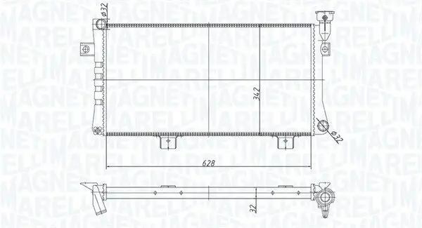 Kühler, Motorkühlung MAGNETI MARELLI 350213180600