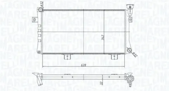 Kühler, Motorkühlung MAGNETI MARELLI 350213180600 Bild Kühler, Motorkühlung MAGNETI MARELLI 350213180600
