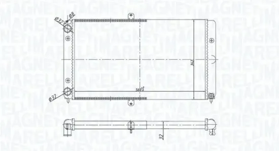 Kühler, Motorkühlung MAGNETI MARELLI 350213180700 Bild Kühler, Motorkühlung MAGNETI MARELLI 350213180700