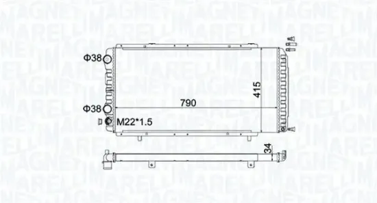 Kühler, Motorkühlung MAGNETI MARELLI 350213180900 Bild Kühler, Motorkühlung MAGNETI MARELLI 350213180900