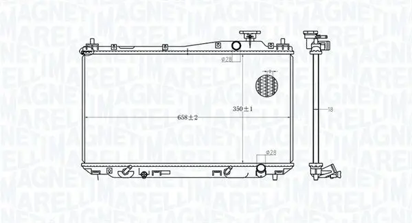 Kühler, Motorkühlung MAGNETI MARELLI 350213182700