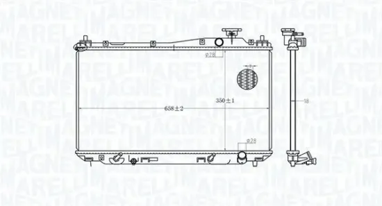 Kühler, Motorkühlung MAGNETI MARELLI 350213182700 Bild Kühler, Motorkühlung MAGNETI MARELLI 350213182700
