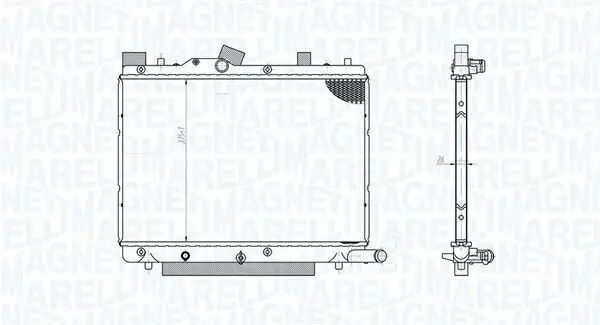 Kühler, Motorkühlung MAGNETI MARELLI 350213182800