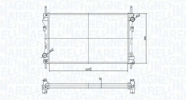 Kühler, Motorkühlung MAGNETI MARELLI 350213183300