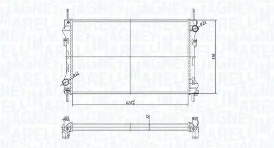 Kühler, Motorkühlung MAGNETI MARELLI 350213183300 Bild Kühler, Motorkühlung MAGNETI MARELLI 350213183300