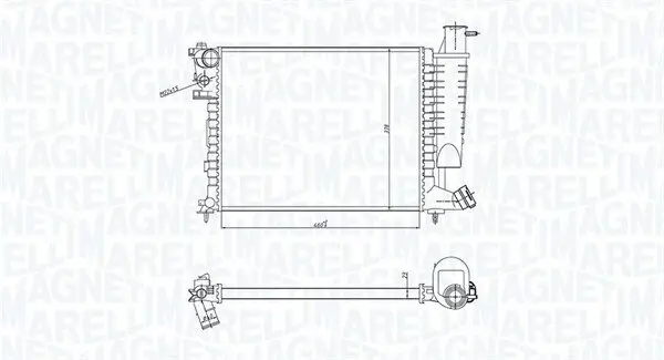 Kühler, Motorkühlung MAGNETI MARELLI 350213183400