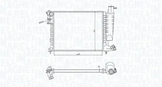 Kühler, Motorkühlung MAGNETI MARELLI 350213183400 Bild Kühler, Motorkühlung MAGNETI MARELLI 350213183400
