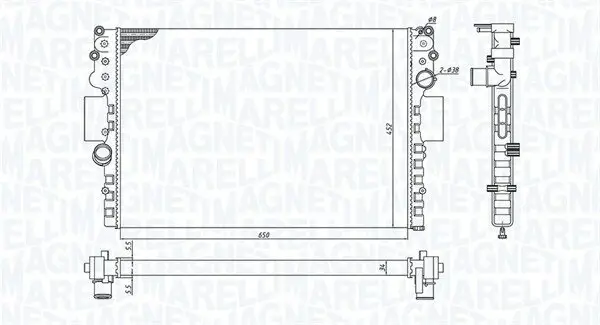 Kühler, Motorkühlung MAGNETI MARELLI 350213183800
