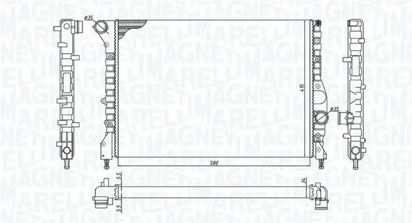 Kühler, Motorkühlung MAGNETI MARELLI 350213184200