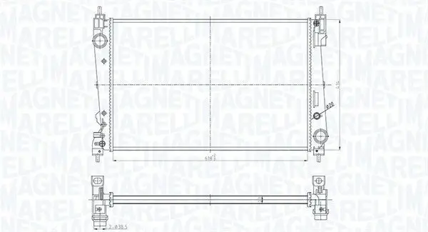 Kühler, Motorkühlung MAGNETI MARELLI 350213184300