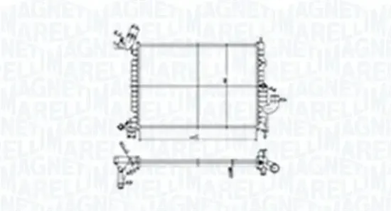 Kühler, Motorkühlung MAGNETI MARELLI 350213184500 Bild Kühler, Motorkühlung MAGNETI MARELLI 350213184500