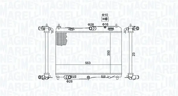 Kühler, Motorkühlung MAGNETI MARELLI 350213184700