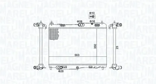 Kühler, Motorkühlung MAGNETI MARELLI 350213184700 Bild Kühler, Motorkühlung MAGNETI MARELLI 350213184700