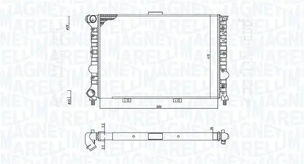 Kühler, Motorkühlung MAGNETI MARELLI 350213184900