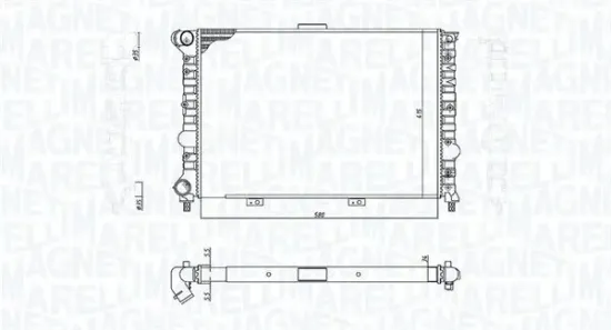 Kühler, Motorkühlung MAGNETI MARELLI 350213184900 Bild Kühler, Motorkühlung MAGNETI MARELLI 350213184900