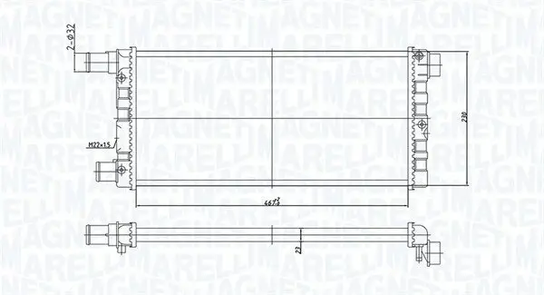 Kühler, Motorkühlung MAGNETI MARELLI 350213185200