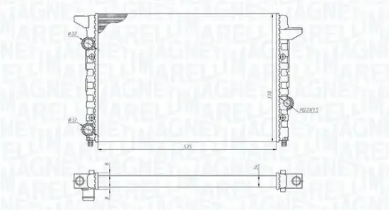 Kühler, Motorkühlung MAGNETI MARELLI 350213185400 Bild Kühler, Motorkühlung MAGNETI MARELLI 350213185400