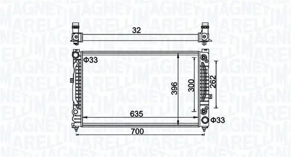 Kühler, Motorkühlung MAGNETI MARELLI 350213185500