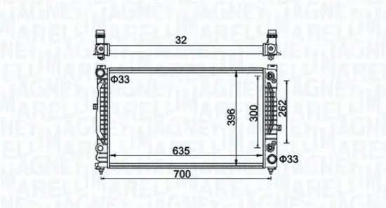 Kühler, Motorkühlung MAGNETI MARELLI 350213185500 Bild Kühler, Motorkühlung MAGNETI MARELLI 350213185500