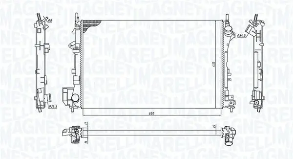 Kühler, Motorkühlung MAGNETI MARELLI 350213185700