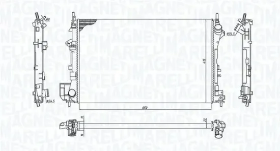 Kühler, Motorkühlung MAGNETI MARELLI 350213185700 Bild Kühler, Motorkühlung MAGNETI MARELLI 350213185700