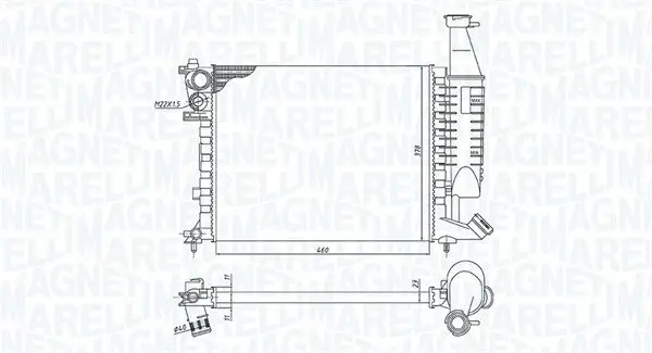 Kühler, Motorkühlung MAGNETI MARELLI 350213186300