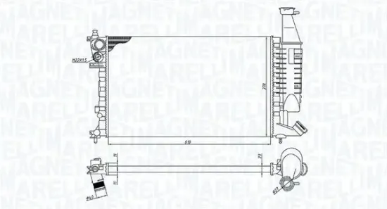Kühler, Motorkühlung MAGNETI MARELLI 350213186400 Bild Kühler, Motorkühlung MAGNETI MARELLI 350213186400