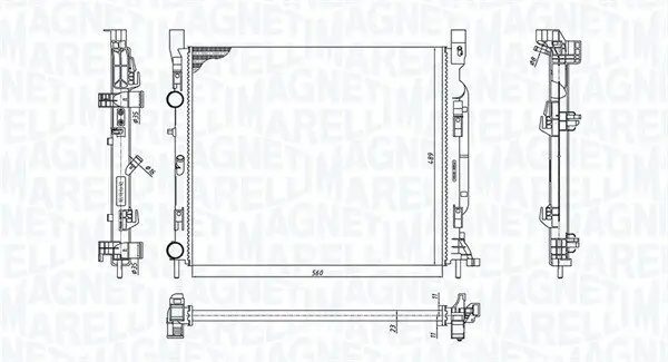 Kühler, Motorkühlung MAGNETI MARELLI 350213186900