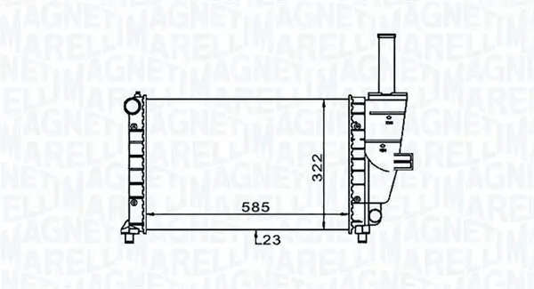 Kühler, Motorkühlung MAGNETI MARELLI 350213187100
