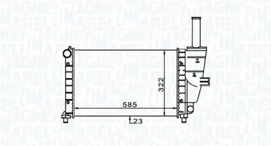 Kühler, Motorkühlung MAGNETI MARELLI 350213187100 Bild Kühler, Motorkühlung MAGNETI MARELLI 350213187100