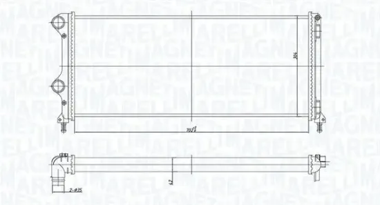 Kühler, Motorkühlung MAGNETI MARELLI 350213187200 Bild Kühler, Motorkühlung MAGNETI MARELLI 350213187200