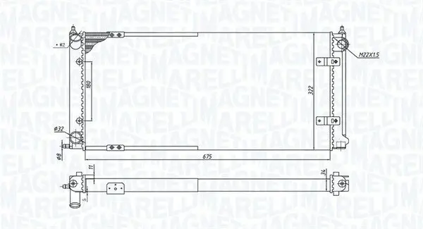 Kühler, Motorkühlung MAGNETI MARELLI 350213188300