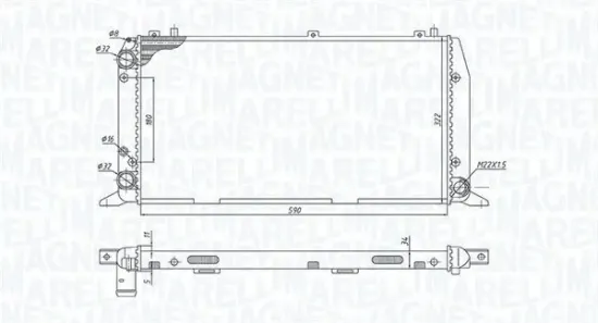 Kühler, Motorkühlung MAGNETI MARELLI 350213188700 Bild Kühler, Motorkühlung MAGNETI MARELLI 350213188700