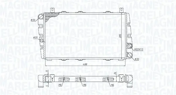 Kühler, Motorkühlung MAGNETI MARELLI 350213189700