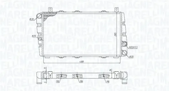 Kühler, Motorkühlung MAGNETI MARELLI 350213189700 Bild Kühler, Motorkühlung MAGNETI MARELLI 350213189700