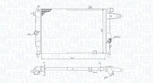 Kühler, Motorkühlung MAGNETI MARELLI 350213189800