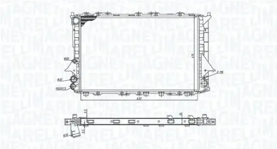 Kühler, Motorkühlung MAGNETI MARELLI 350213189900 Bild Kühler, Motorkühlung MAGNETI MARELLI 350213189900