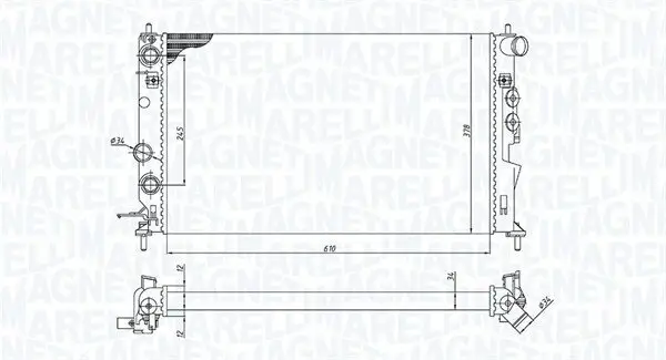 Kühler, Motorkühlung MAGNETI MARELLI 350213190300