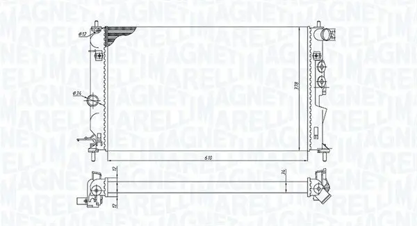 Kühler, Motorkühlung MAGNETI MARELLI 350213190600